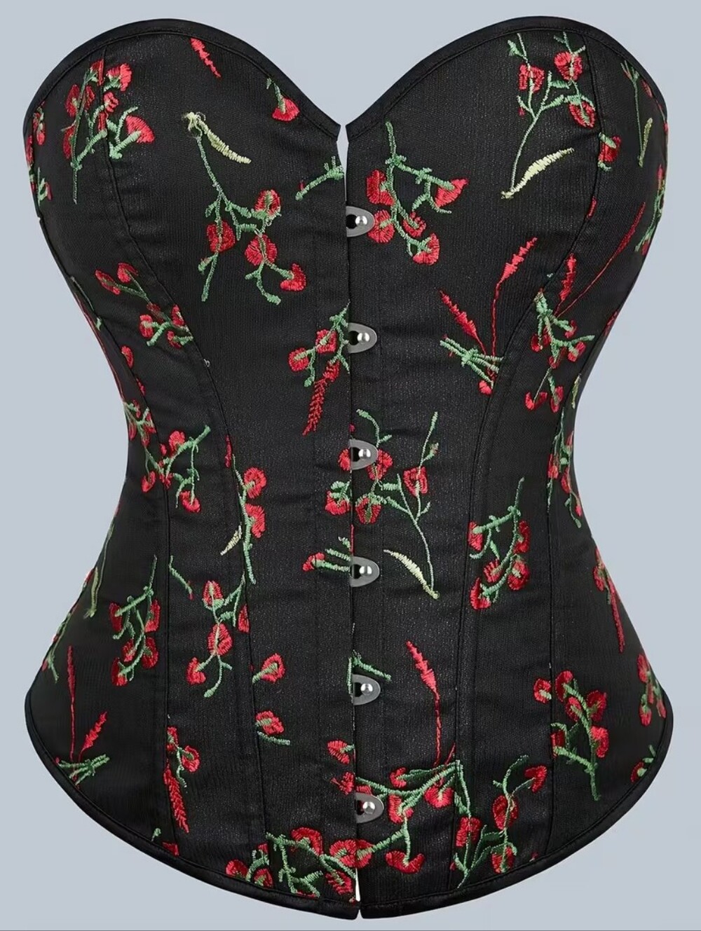 🍒New NWT Cherry Print Chest Cinching Body Shaping Top, Sexy Strapless Corset